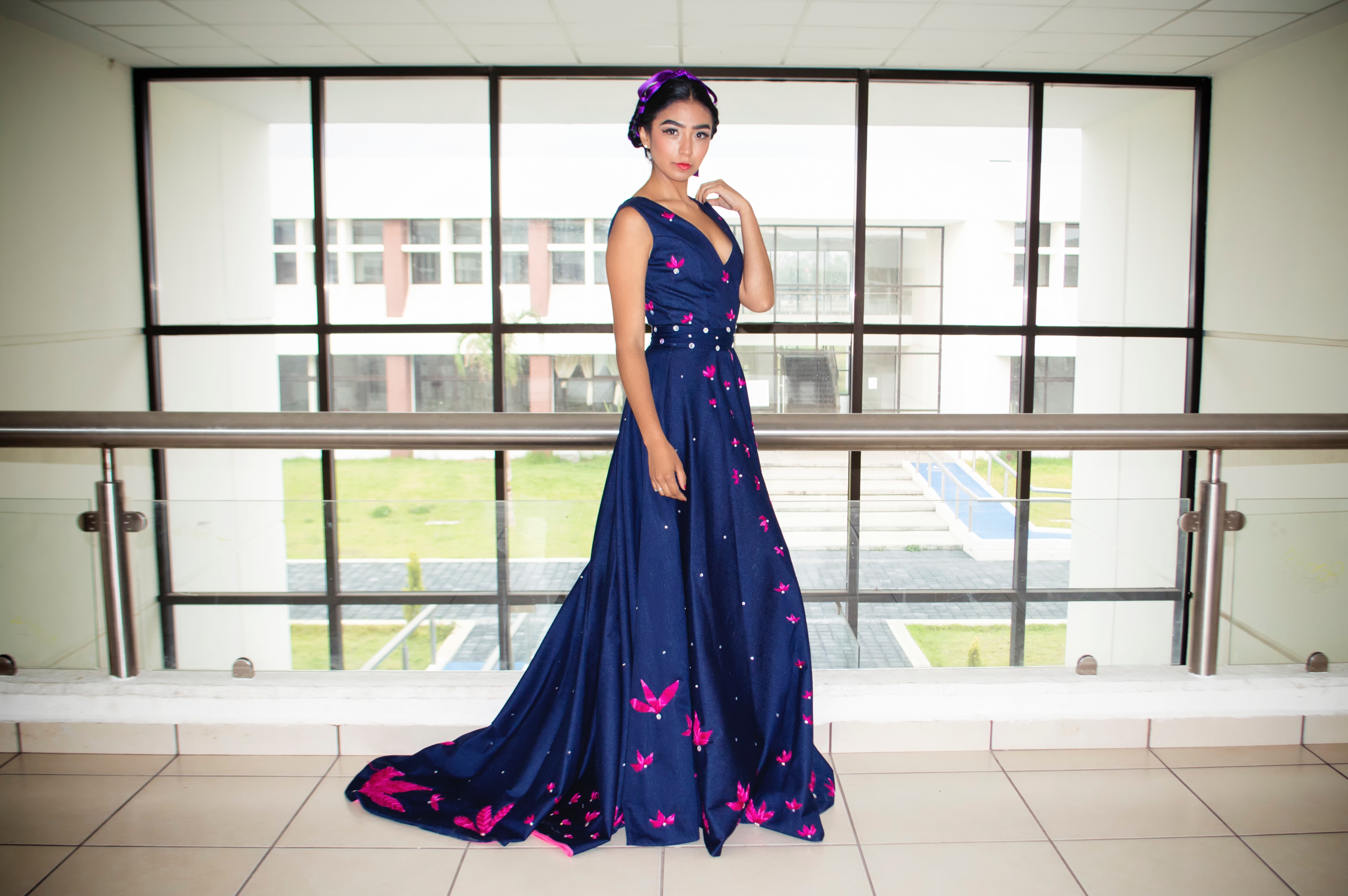 woman in a dress