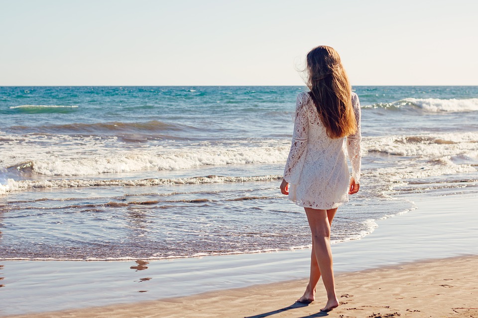 woman with beautiful hair extensions